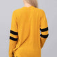 Sleeve Color Block Brush Hacci Cardigan - Gold and Black