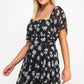 Plus Size Floral Chiffon Dress - NK18361-D