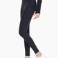 Bronze - No Front Seam Lycra-Blend Swoop Leggings - BLACK