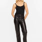 Vegan Leather Straight Leg Pants