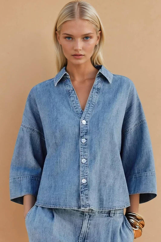 OVERSIZED DENIM SHIRTING 1514TIA