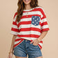4th of July star pocket top