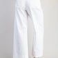Scalloped Pocket Straight Leg Pants - OFF WHITE