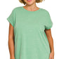 PS Cotton Folded Sleeve T Shirt