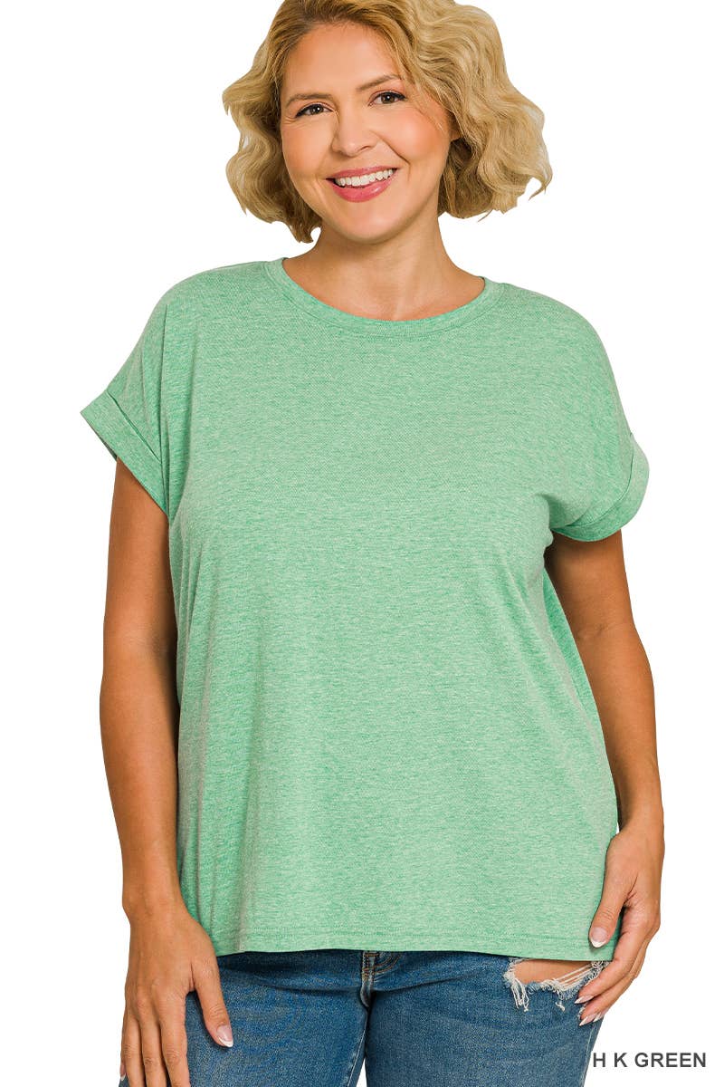 PS Cotton Folded Sleeve T Shirt