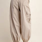 TAUPE BALLOON CARGO PANTS WITH POCKETS