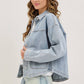 WASHED DENIM JACKET WITH PATCH POCKET PERFECT FOR LAYERING