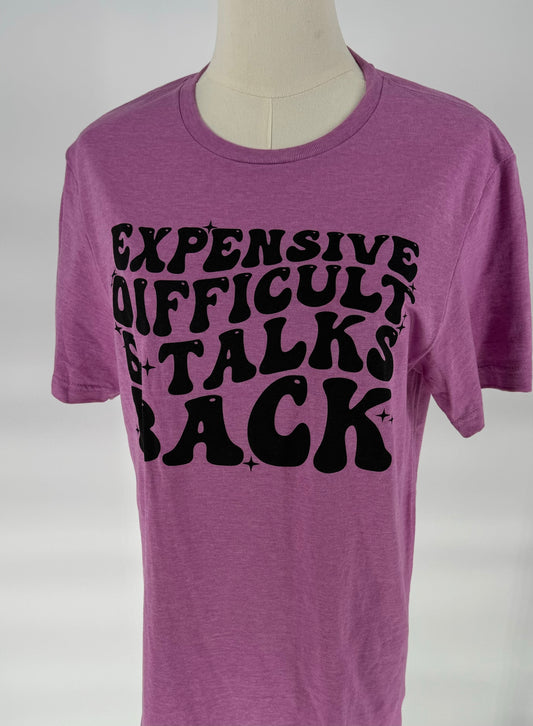 HOT PINK -T'SHIRT - EXPENSIVE DIFFICULT