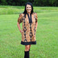 Camel with Black Trim Mini Dress