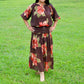 THML FLORAL PRINT TOP WITH BUBBLE HEM