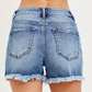 HIGH RISE BUTTON DOWN STEP SIDE HEM SHORTS