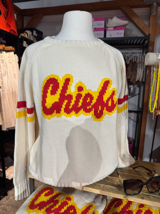 Chiefs Varsity Crew Sweater - Cream
