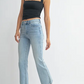 JBD High Rise Crop Flare With Distressed Hem