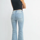 JBD High Rise Crop Flare With Distressed Hem