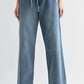 JBD Pull On Drawstring Wide Leg Jean