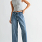 JBD Pull On Drawstring Wide Leg Jean