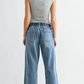JBD Pull On Drawstring Wide Leg Jean