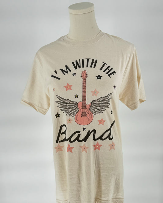 CREAM T'SHIRT - IM WITH THE BAND