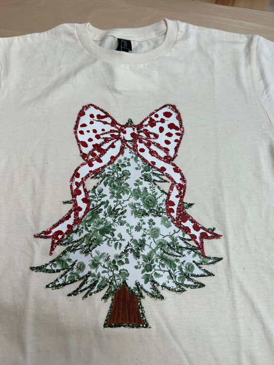 Cream Christmas Tree T'Shirt