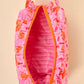 Essentials Quilted Cosmetic Pouch - Poppin' Petals Hot Pink