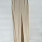 TAUPE LINEN PANTS WITH SLIT DETAIL