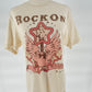 CREAM T'SHIRT - ROCK ON, IN DOLLY WE TRUST