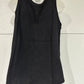 SLEEVELESS KNIT TOP WITH BUTTON DETAIL - BLACK