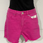 RFM ESSENTIAL SHORTS FRAY HEM WITH SIDE SLITS - CANDY PINK