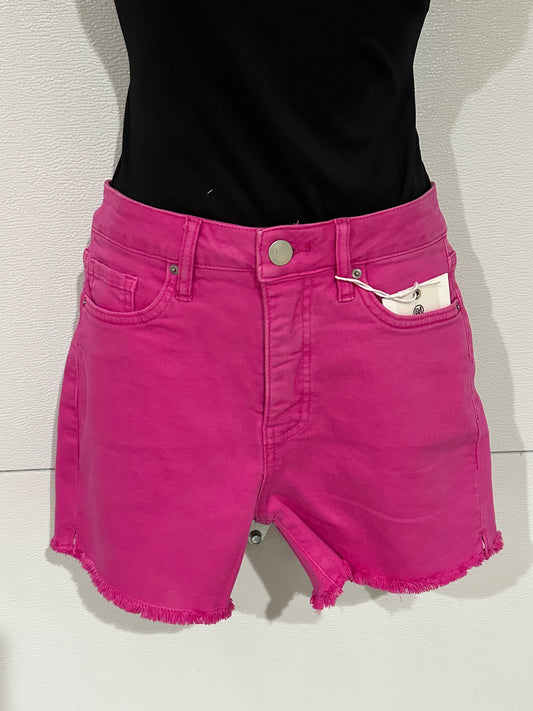 RFM ESSENTIAL SHORTS FRAY HEM WITH SIDE SLITS - CANDY PINK