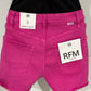 RFM ESSENTIAL SHORTS FRAY HEM WITH SIDE SLITS - CANDY PINK