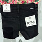 RFM ESSENTIAL SHORTS FRAY HIM WITH SIDE SLITS - BLACK