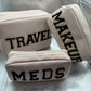 TAN "MEDS" ZIPPER BAG