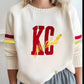 White KC Football Sweater