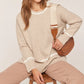*Contrast Color Line Sweater