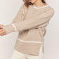 *Contrast Color Line Sweater