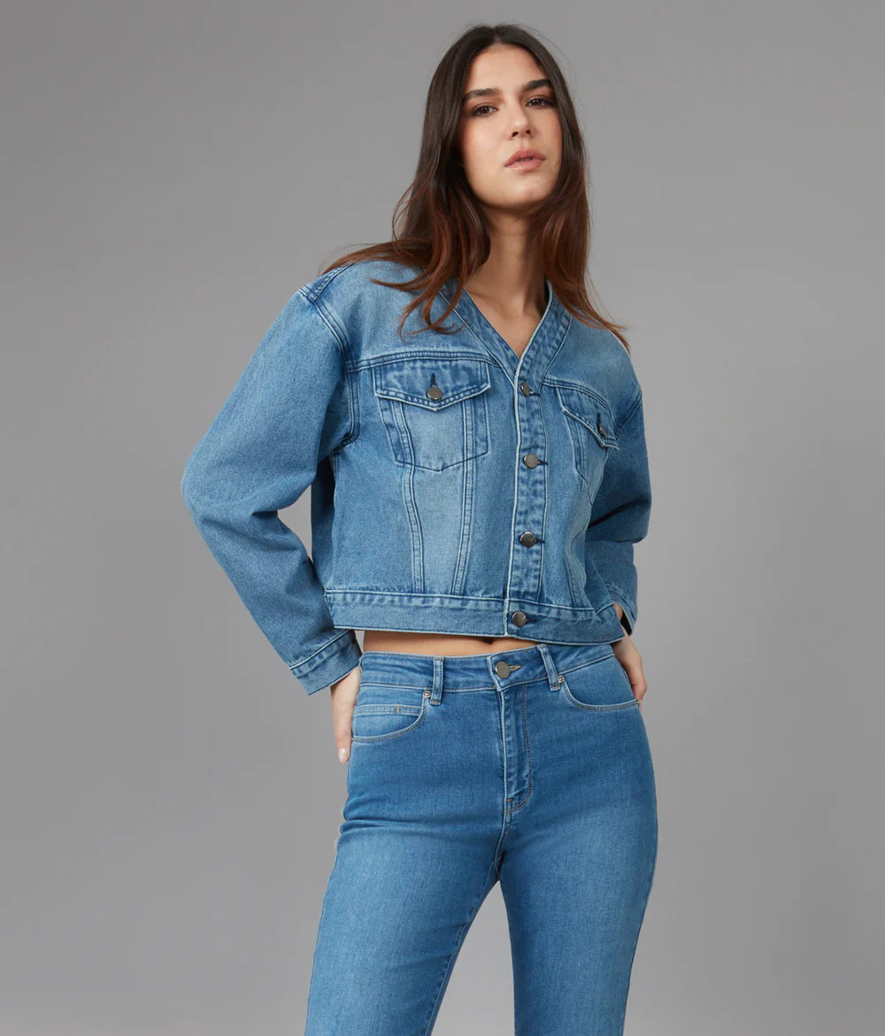 AURORA-MDL Cropped Denim Jacket