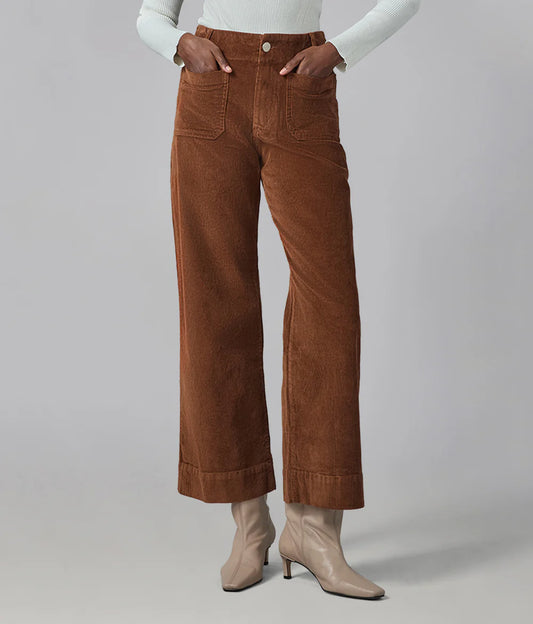 COLETTE High Rise Wide Leg Corduroy pan