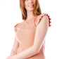 *ROSE RUFFLE SLEEVE TANK