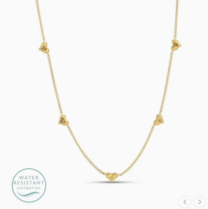 Multi-Heart Collar Necklace