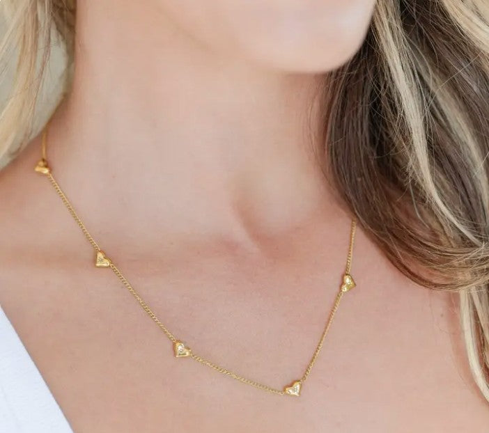 Multi-Heart Collar Necklace