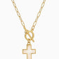 Front Toggle Cross Pendant Necklace