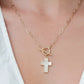 Front Toggle Cross Pendant Necklace