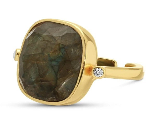 Ms. Reliability Square Stone Ring