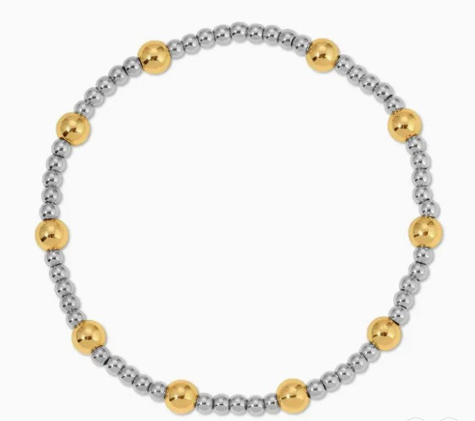 Two-Tone Stretch Bracelet 3mm/5mm