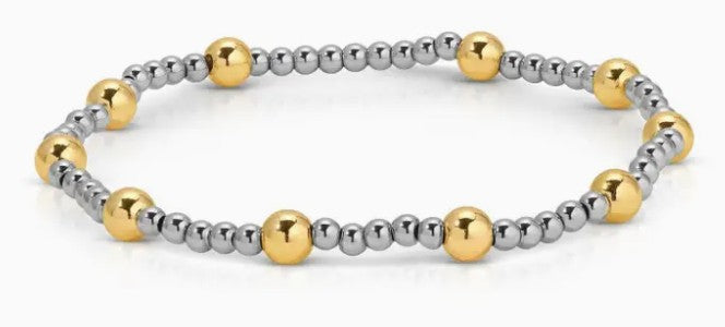 Two-Tone Stretch Bracelet 3mm/5mm