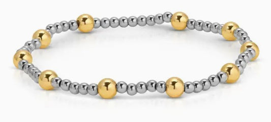 Two-Tone Stretch Bracelet 3mm/5mm