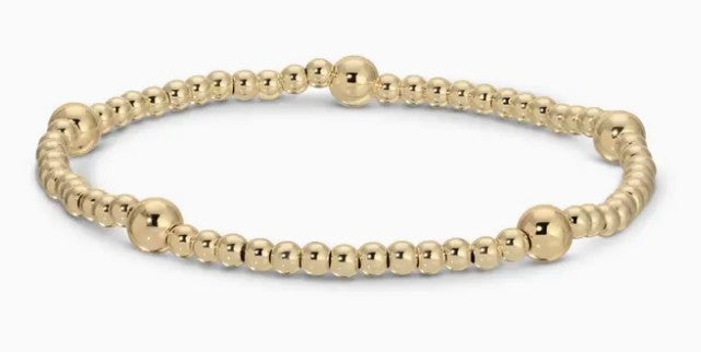3mm Bead with 5mm Accent Stretch Bracelet