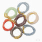 Stretch Crystal Rings with 5 Gold Bead Accent