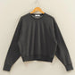 Raw Edge Detail Burnout Sweatshirt - Black