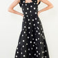 Flutter Sleeve Polka Dot Tiered Dress